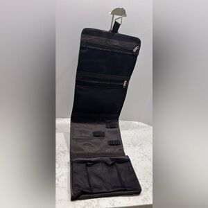 Omega Brown Nylon Silver-Tone Hardware Travel Cosmetic Case